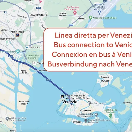 公寓 4 Posti, Via Facile Per Venezia 梅斯特雷